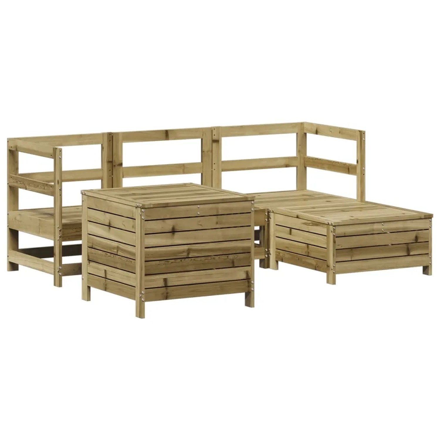 vidaXL 5-Tlg Garten-Sofagarnitur Kiefernholz Imprägniert 3250491 günstig online kaufen