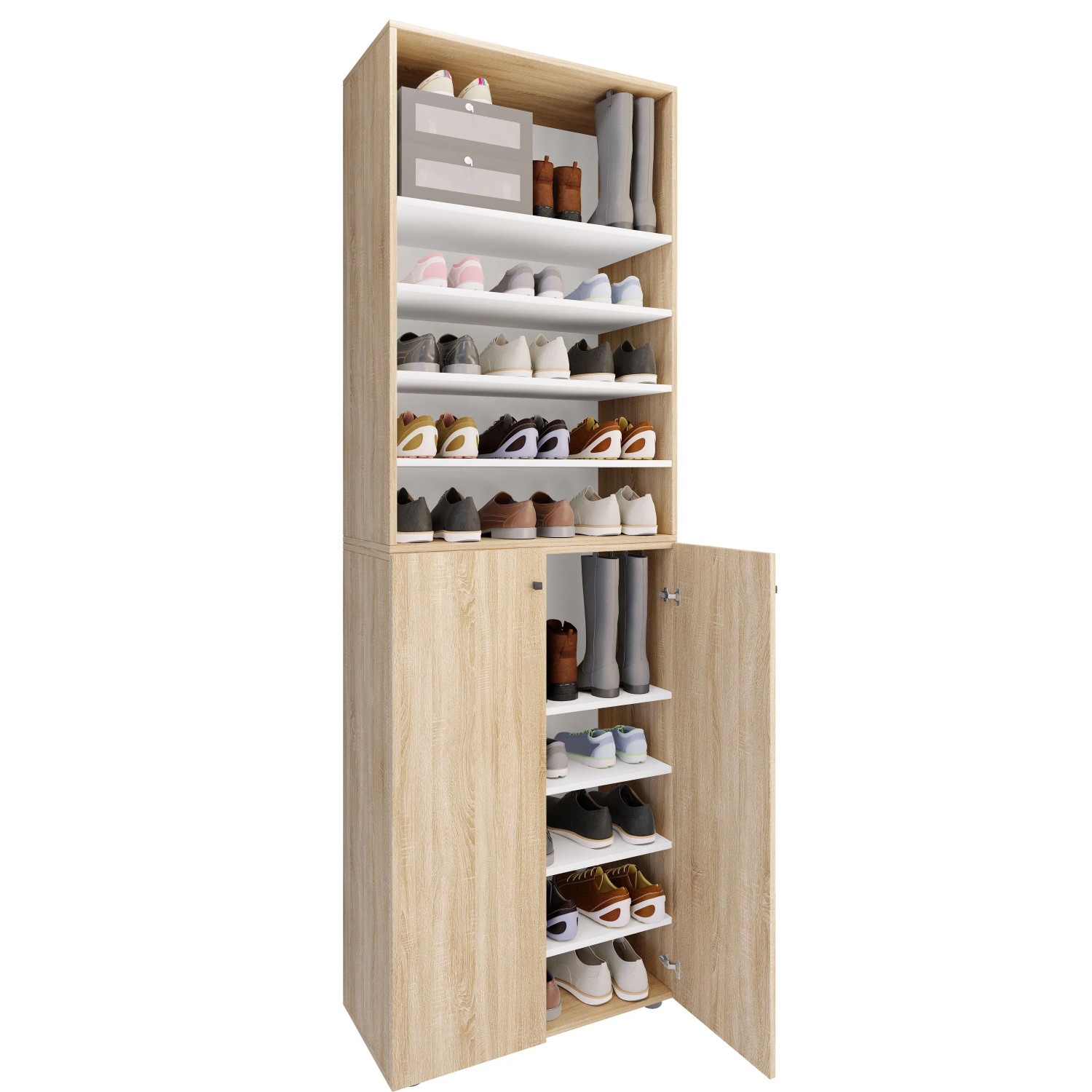 VCM Schuhschrank Lona Sonoma-Eiche
