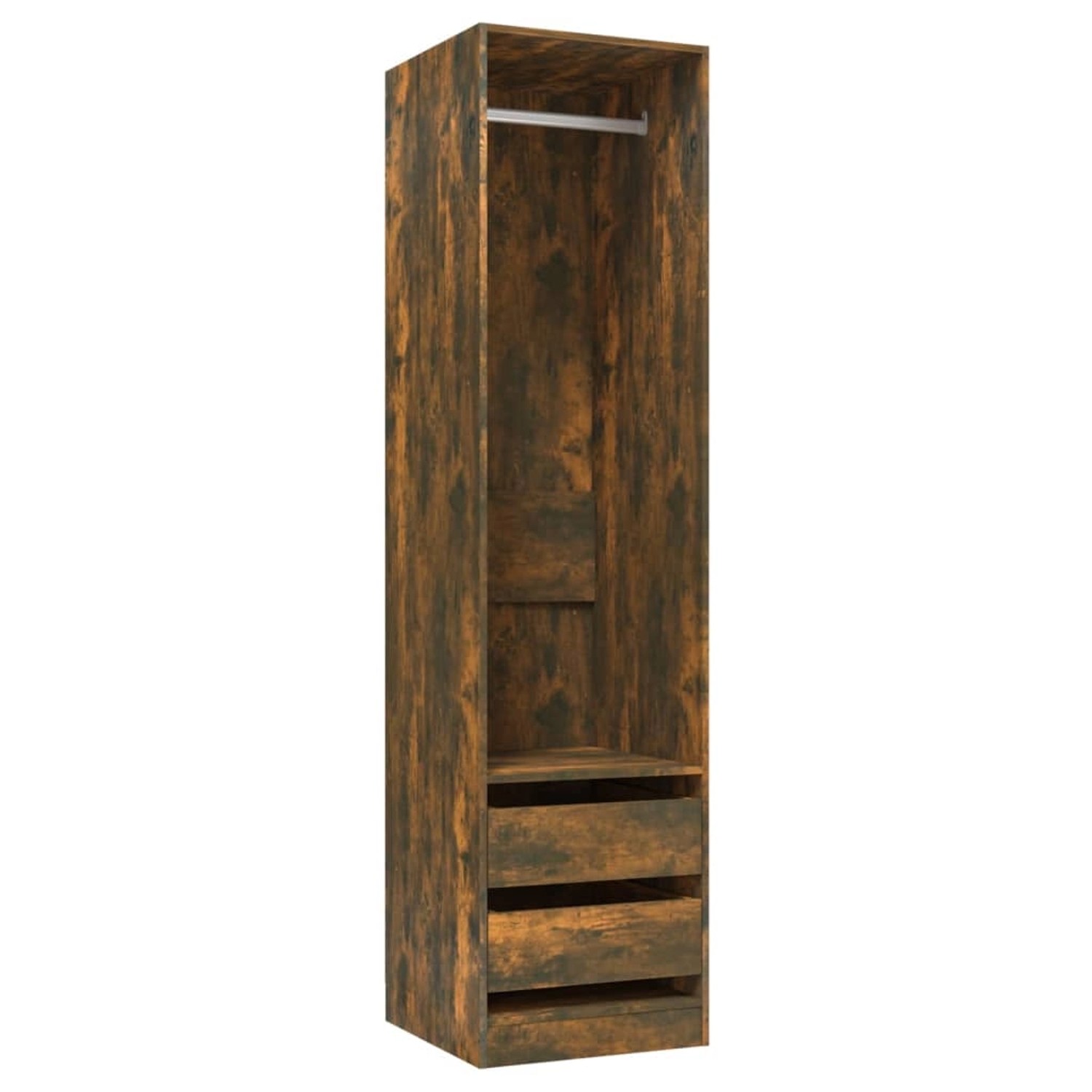 vidaXL Kleiderschrank mit Schubladen Räuchereiche 50x50x200 cm günstig online kaufen