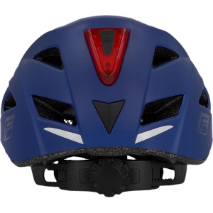 Blauer Fischer Fahrradhelm Urban Plus Boston L/XL mit Rücklicht und Reflektoren.