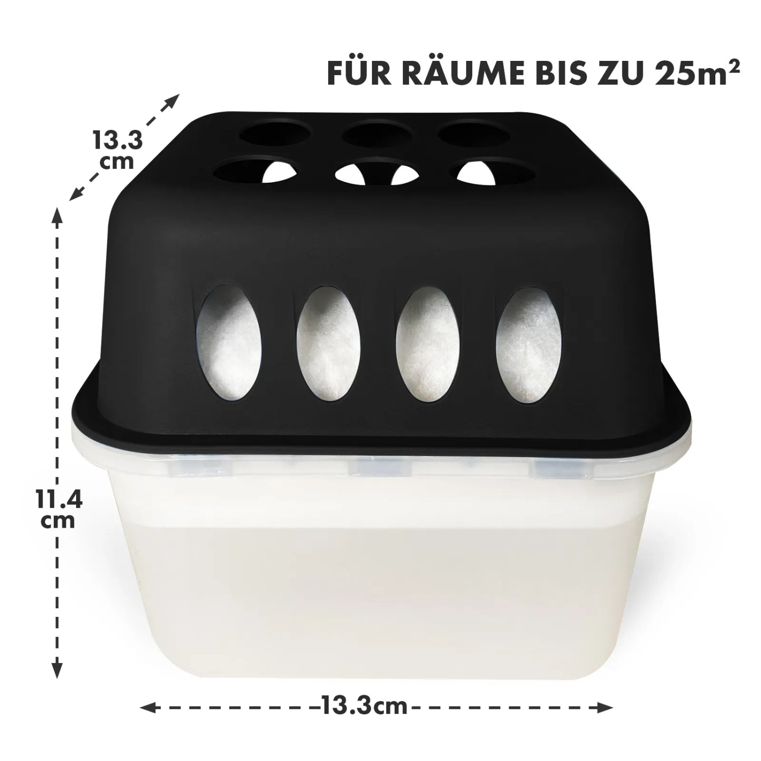 KARAT Luftentfeuchter Hava, 4er-Set, schwarz. Raumentfeuchter gegen Feuchtigkeit und Schimmel.