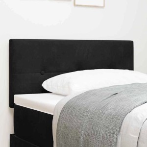 Schwarzes vidaXL LED Kopfteil, 80 cm, Polyester, mit LED-Lichtleisten für Betten.