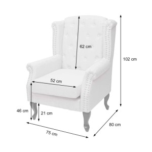 MCW Relaxsessel Oxford Grau mit Ottomane