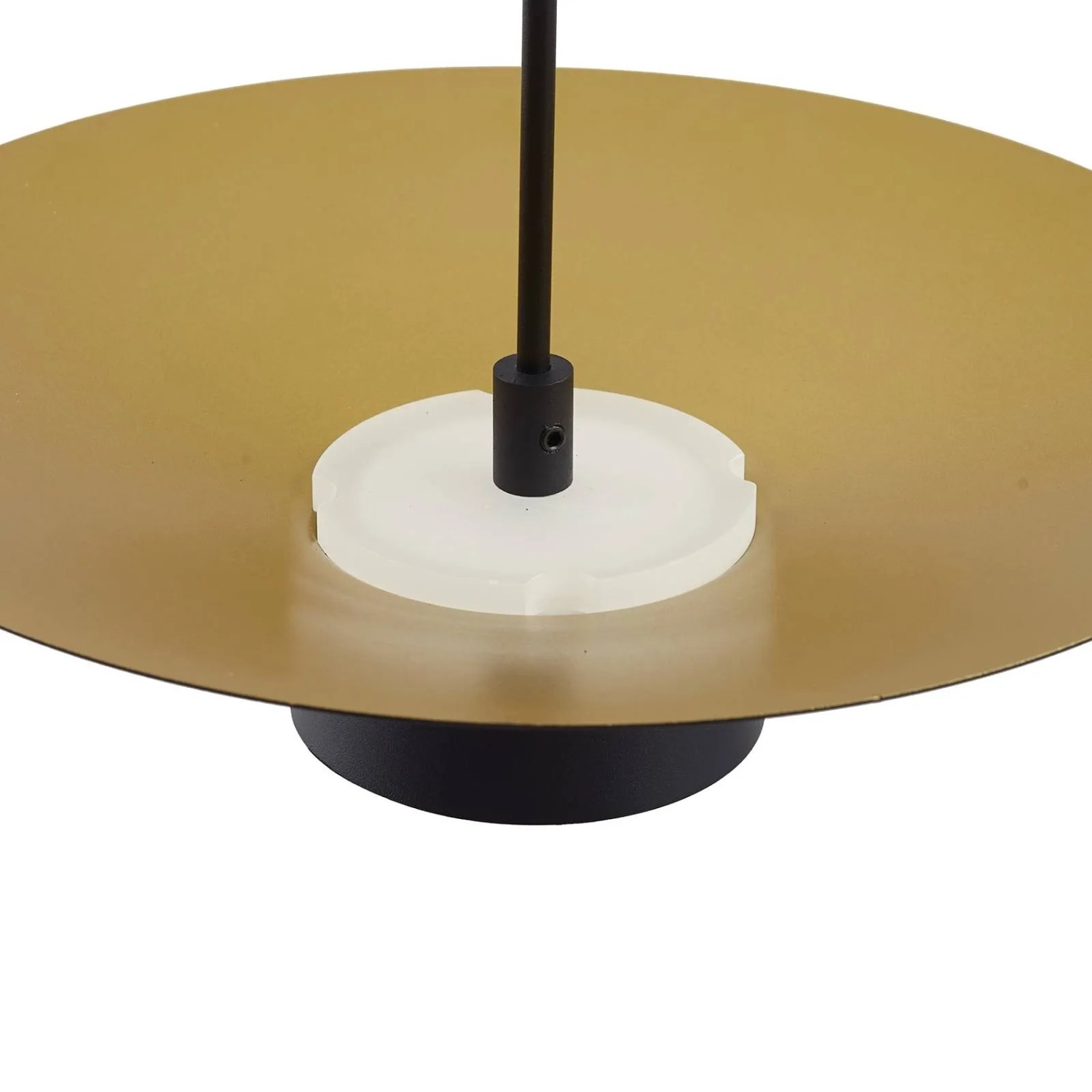 Moderne, dimmbare LED-Pendelleuchte Lindby Norvind, 6-flammig, schwarz/gold aus Metall für Wohnzimmer.