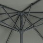 Detailaufnahme des grünen Siena Garden Marktschirms Avio (250x250) mit Neigungsfunktion, Blick von unten auf das Gestell.