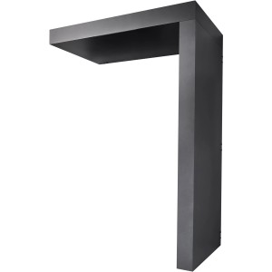 Gutta Rechteckvordach BS PLUS, Anthrazit, 160x90 cm, rechte Seite. Modernes Haustürvordach mit LED-Beleuchtung.