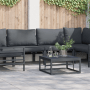 Anthrazitfarbenes 6-teiliges Garten-Sofa-Set aus Stahl von vidaXL für Terrasse und Garten.