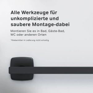 AM.PM Handtuchhalter Gem Schwarz für Bad, Montage an Wand.