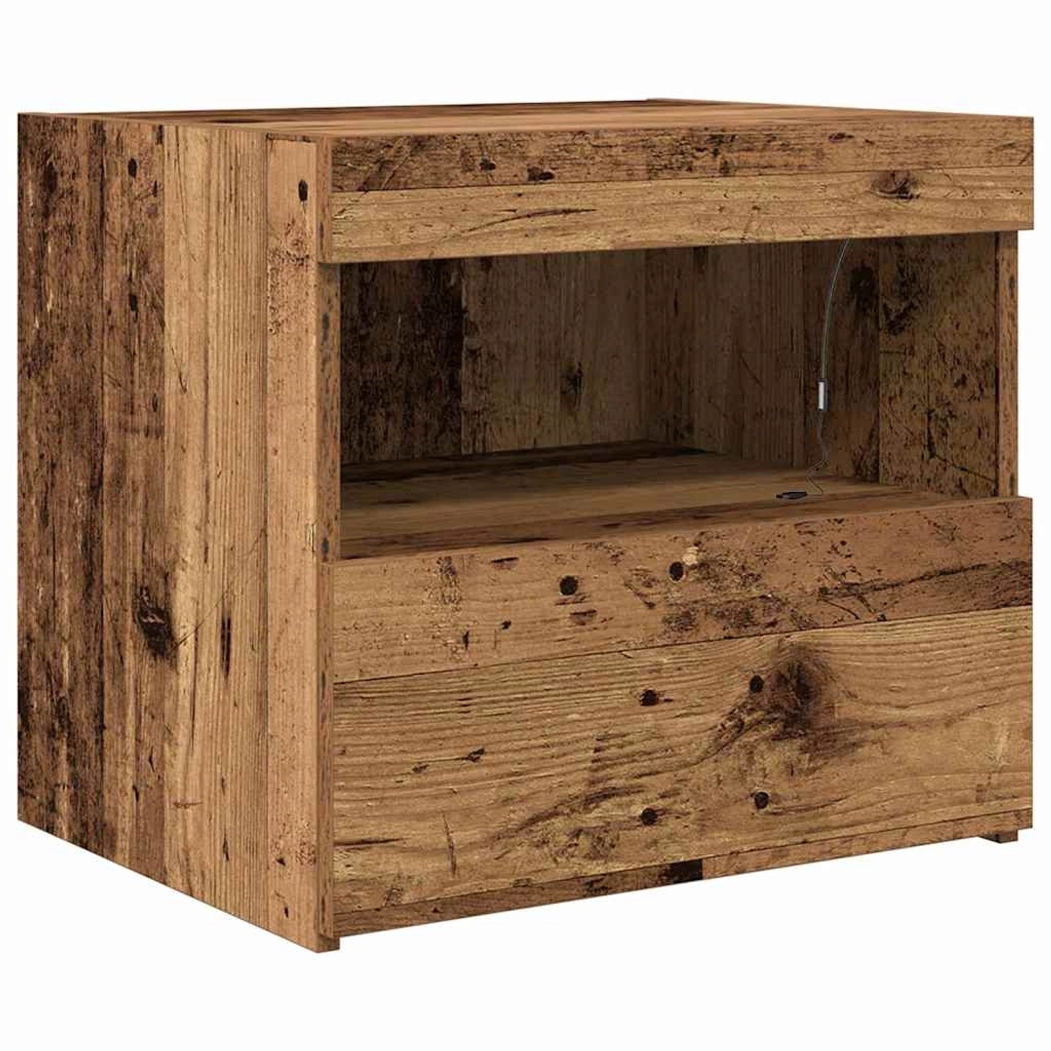 vidaXL Nachtschrank Altholz 50 x 40 x 45 cm Holzwerkstoff 862180 günstig online kaufen