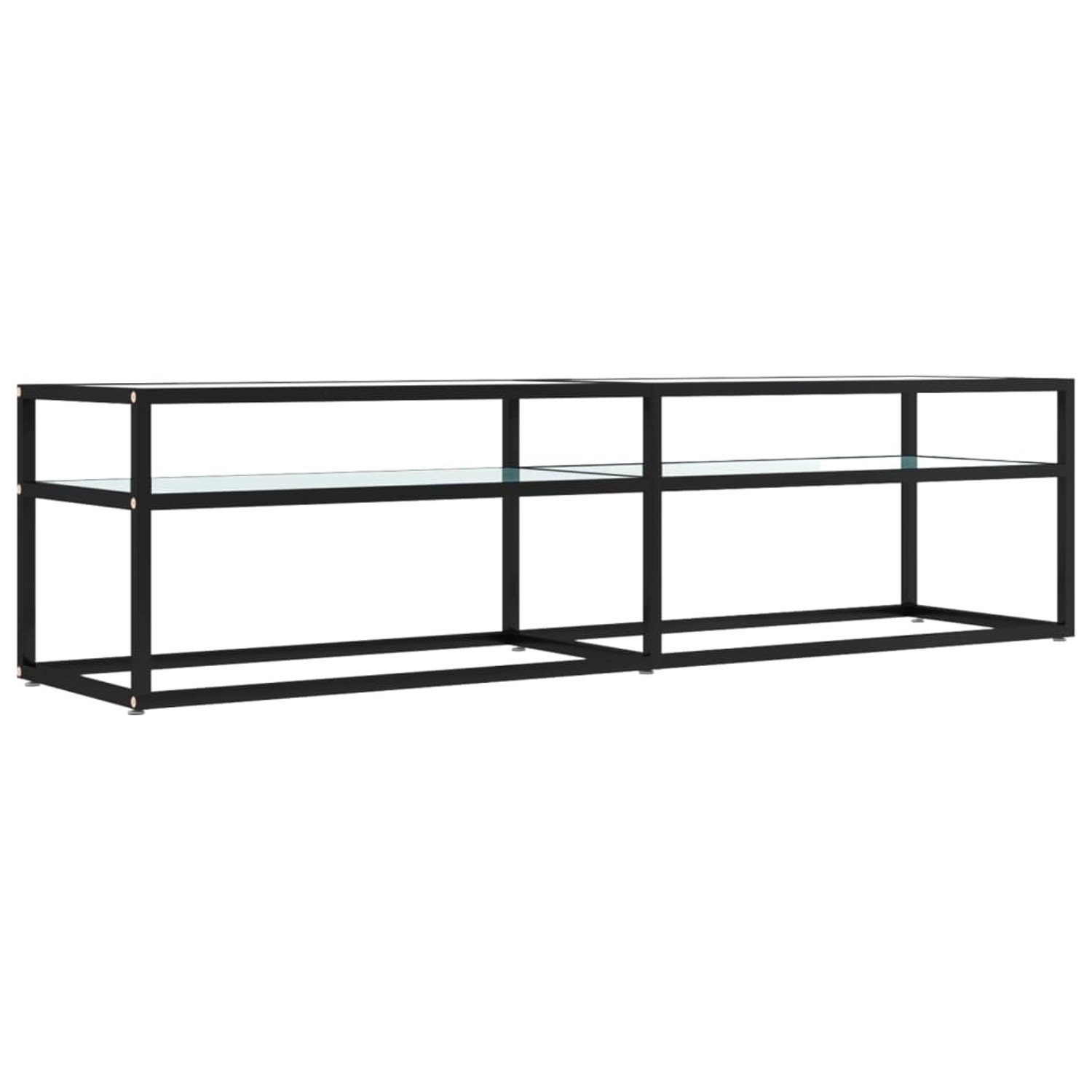 vidaXL TV-Schrank Weiß Marmor-Optik 160x40x40,5 cm Hartglas 331720