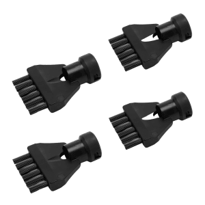 Kärcher Fugenbürsten-Set mit 4 schwarzen Bürsten für Dampfreiniger zur Fugenreinigung.