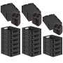 PROREGAL SuperSparSet: 16 schwarze Euroboxen mit Deckel, 11 Liter, ideal zur Aufbewahrung und als Transportbox.