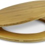 Sanfino Bambus WC-Sitz Dark Brown, Toilettendeckel mit Absenkautomatik aus Bambus.