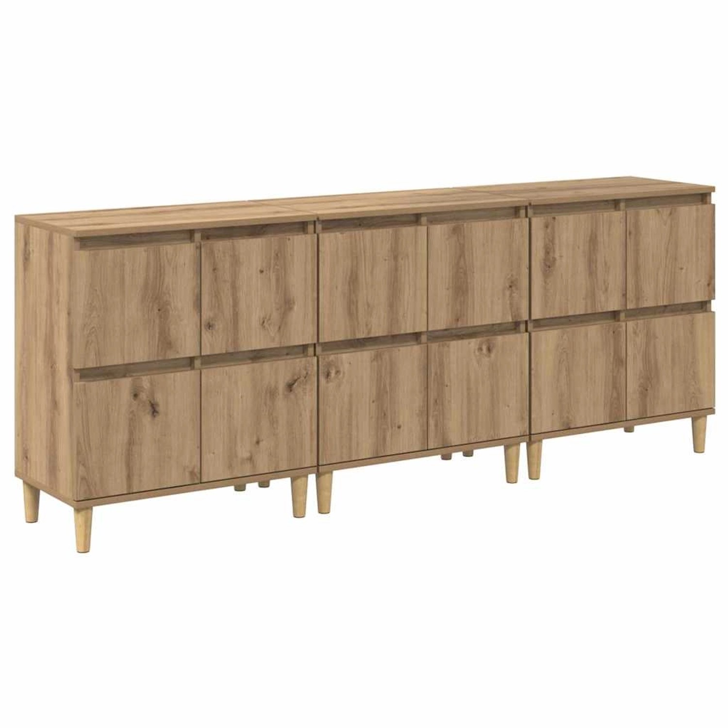 vidaXL Sideboards 3 Stk Artisan-Eiche 60 x 35 x 70 cm Holzwerkstoff 3415574 günstig online kaufen