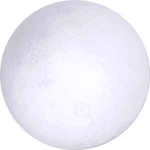 Weiße Polystyrol Kugel, Ø 8 cm, zum Basteln und Dekorieren.