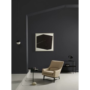 ELLE DECORATION by Crown Wandfarbe Absolute Granite No. 189, matte, dunkle Wohnraumgestaltung.