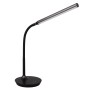 Schwarze LED-Tischleuchte Toro mit flexiblem Arm, ideal als Schreibtischlampe.