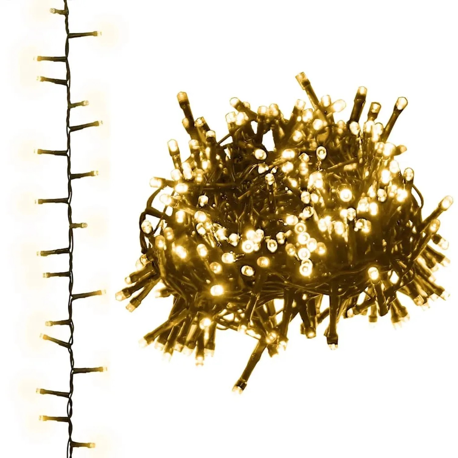 vidaXL LED-Lichterkette mit 3000 LEDs Warmweiß 65 m PVC 343269