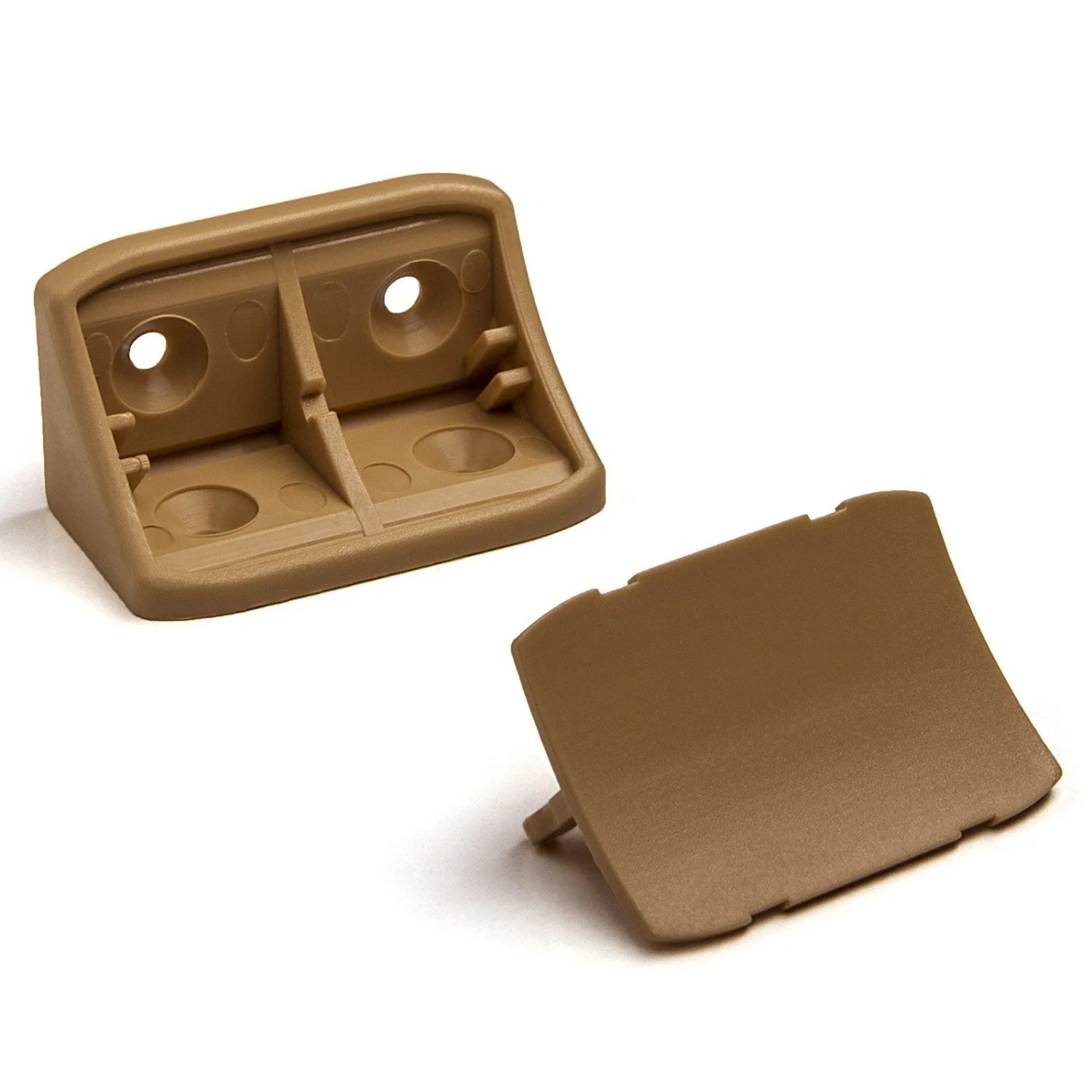SOTECH 100 Stück Korpusverbinder 24 x 24 x 44 mm mit Abdeckkappe Beige