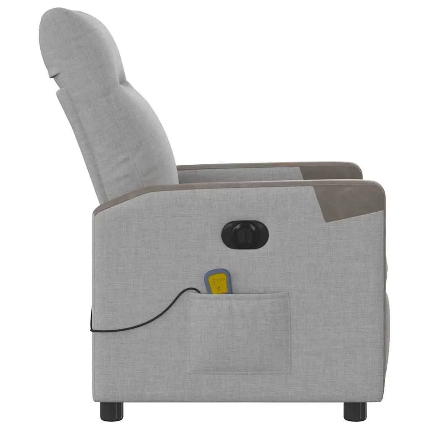vidaXL Massagesessel Elektrisch Wolkengrau Stoff 3324084_5