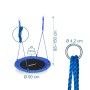 Relaxdays Nestschaukel Stahl Blau Höhenverstellbar 90 cm 2,5 kg_4