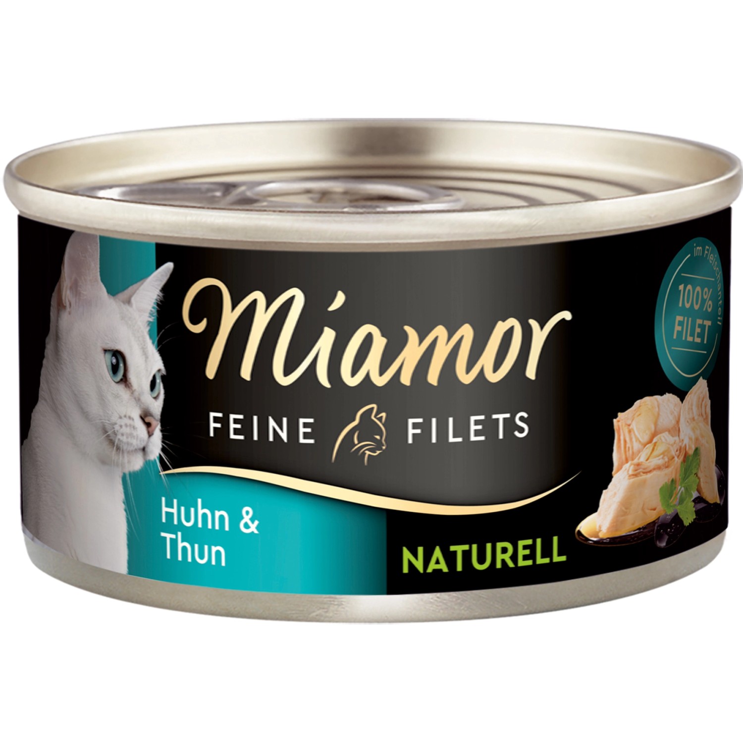 Miamor Katzen-Nassfutter Feine Filets Natur Huhn und Thunfisch 80 g