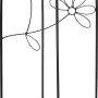 Faltbares Rankgitter Blume aus Eisen, schwarz, 26x26x61cm, Gartendeko.