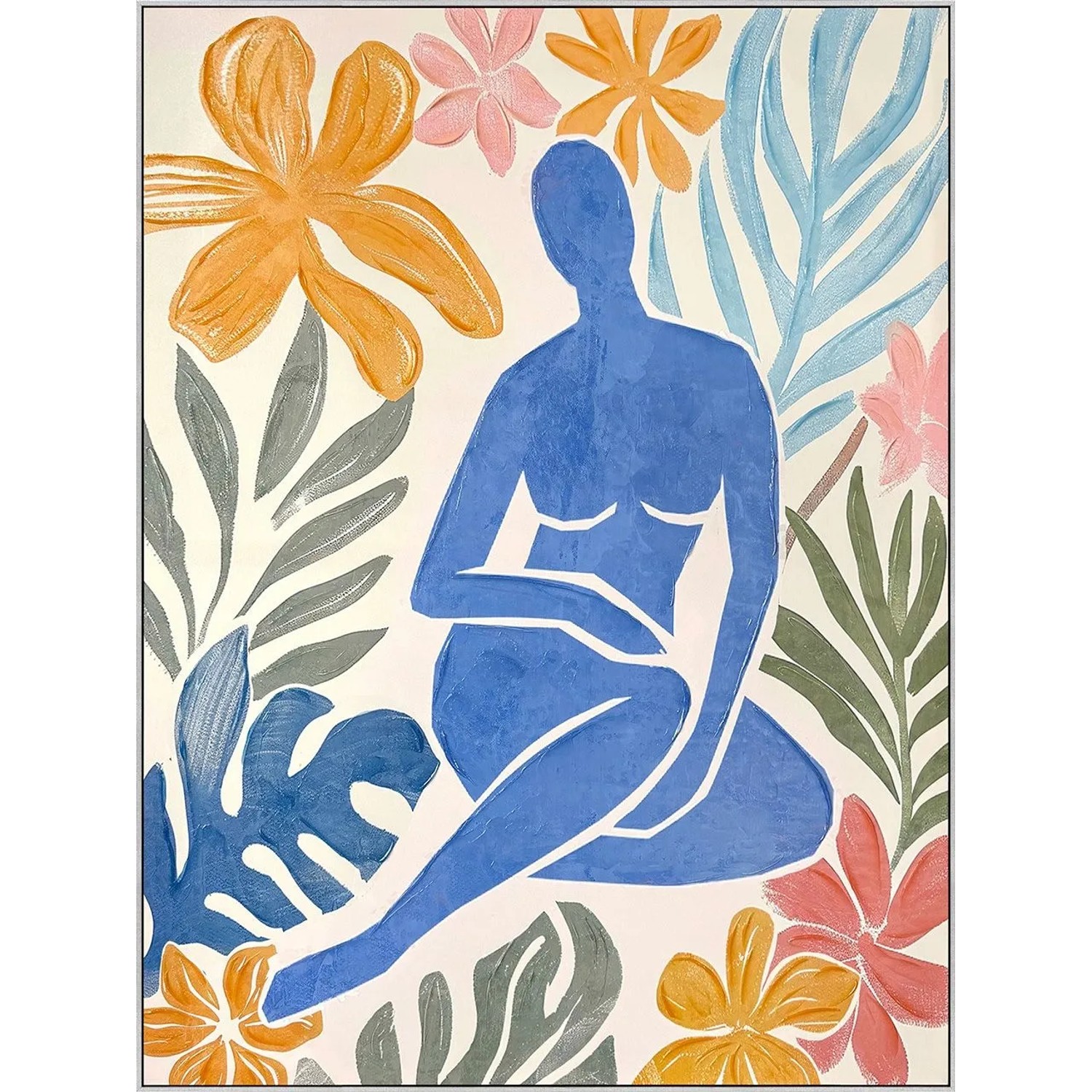 Art Universe Leinwandbild Matisse-inspiriert Blauer Akt 90 x 120 cm
