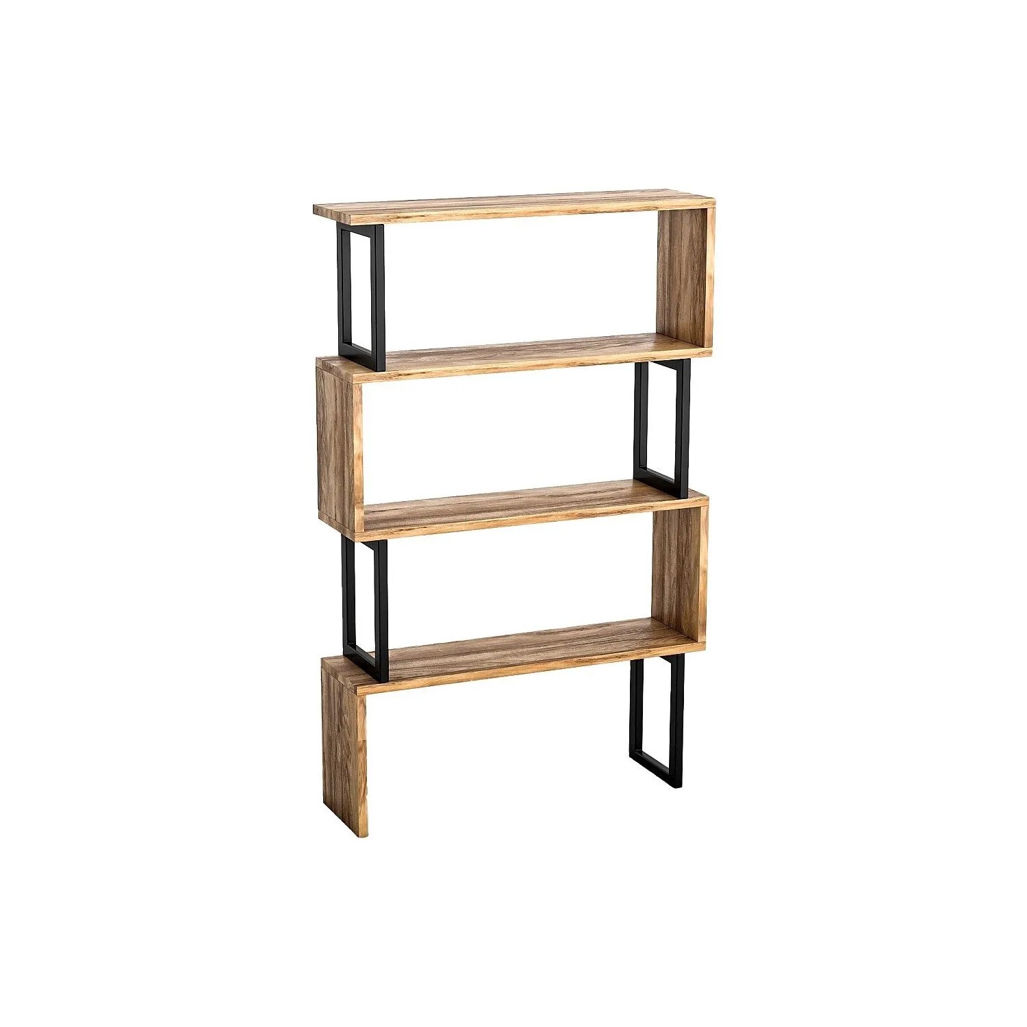 Vente-unique Bücherregal Roveni Schwarz  Naturfarben Hell 80 cm