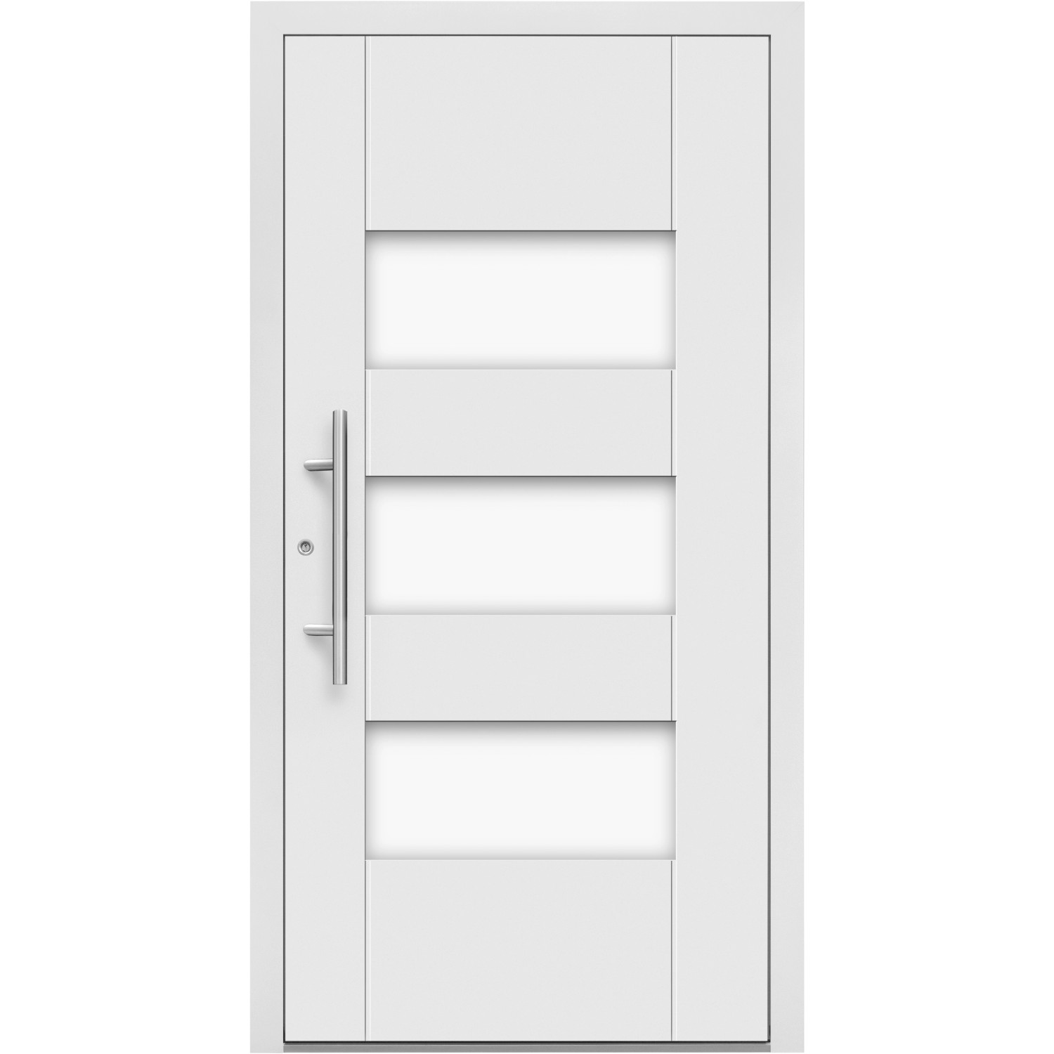 Aluminium-Haustür Moderno M500/P 110 cm x 210 cm Weiß Anschlag Links