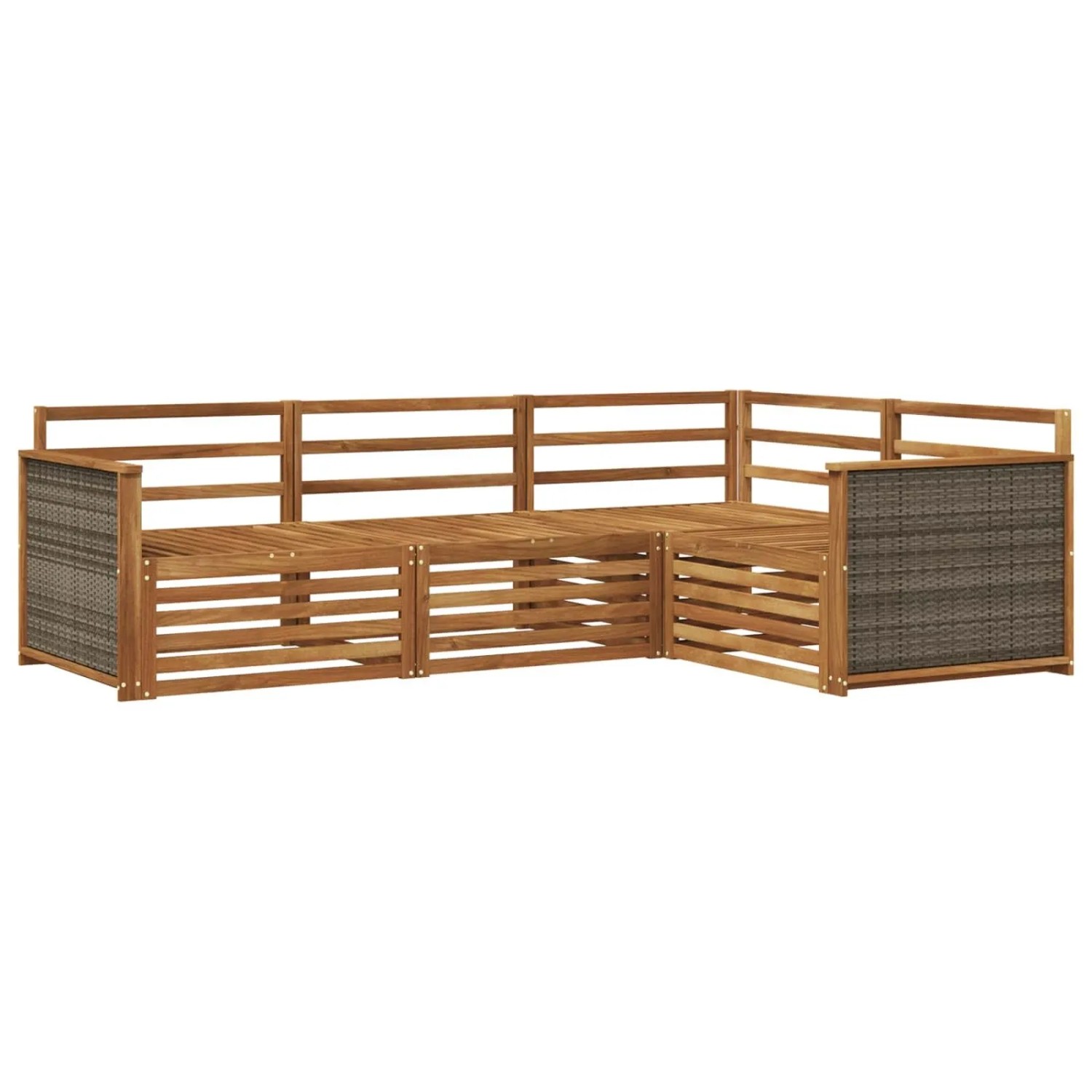 vidaXL Outdoor-Sofagarnitur 4 Stk Natur Massivholz Akazie 3383287