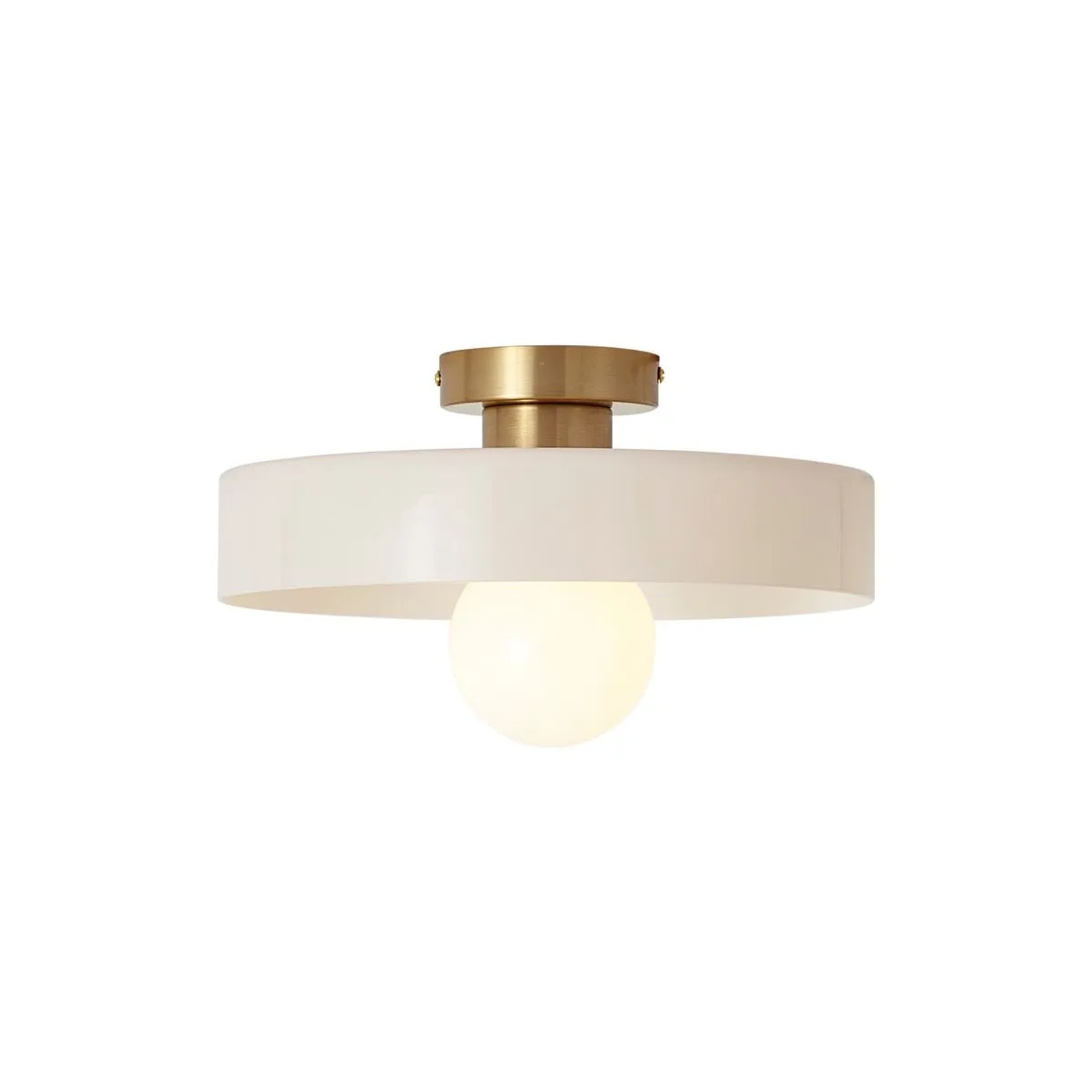 QAZQA Retro Deckenleuchte Bronze mit Beigem Glas Jina