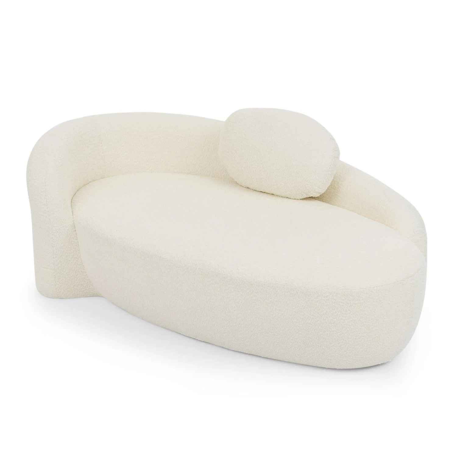 PXloue 2-Sitzer Sofa Teddyfell Relaxsessel Bodensessel aus Schaumstoff für Wohnzimmer Schlafzimmer Beige