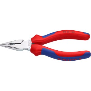 Knipex Spitz-Kombizange, verchromt, 145 mm, mit Mehrkomponenten-Hüllen.