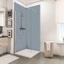 Schulte Duschrückwand Decodesign Hellgrau, 210x90 cm, zur Erweiterung der Duschkabine.