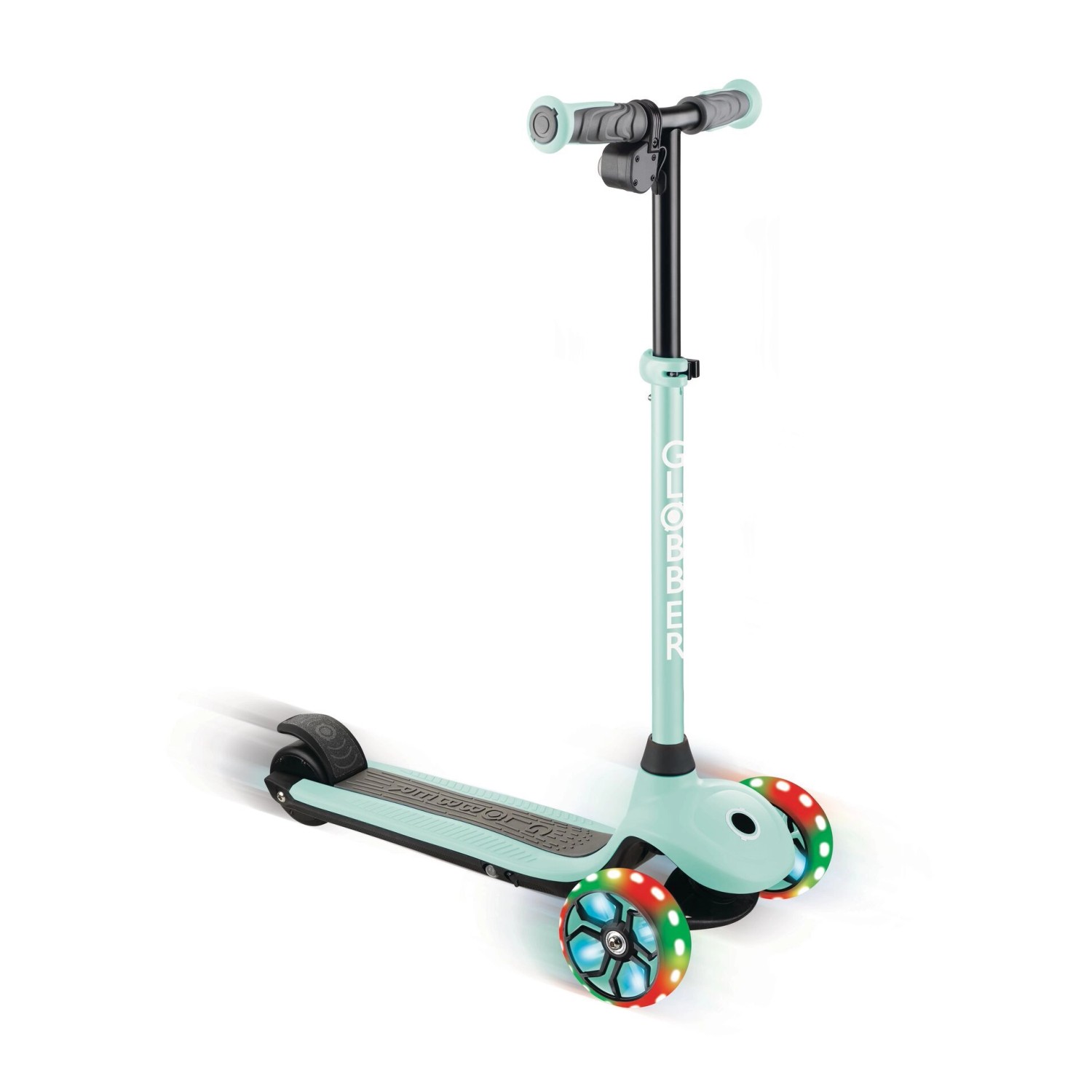 Globber One K E-Motion 4 Plus E-Scooter Lithium-Batterie 80 W Motor 125/90 mm 3-Rädrig LED-Rollen Mint