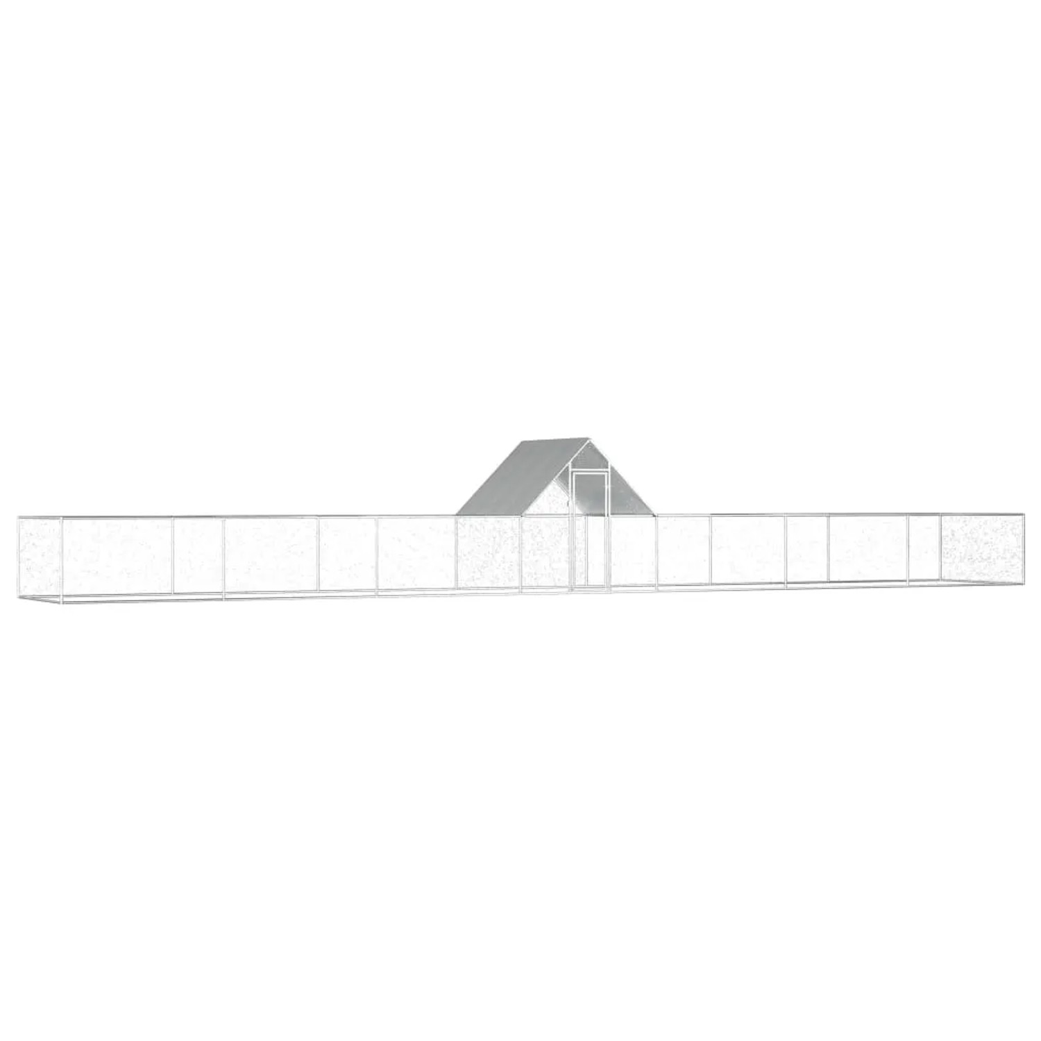 vidaXL Hühnerstall 14x2x2 m Verzinkter Stahl