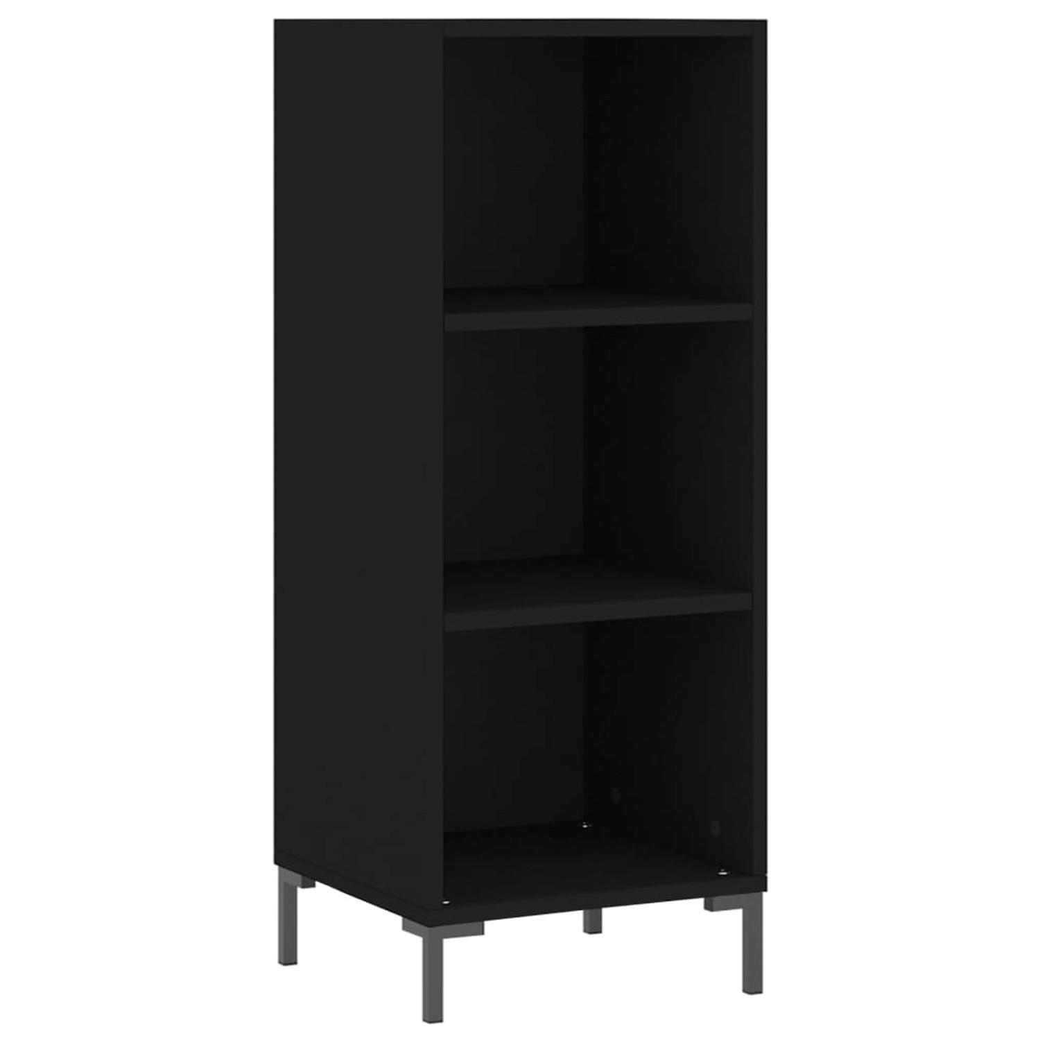 vidaXL Sideboard Schwarz 34,5x32,5x90 cm Holzwerkstoff 828733 günstig online kaufen