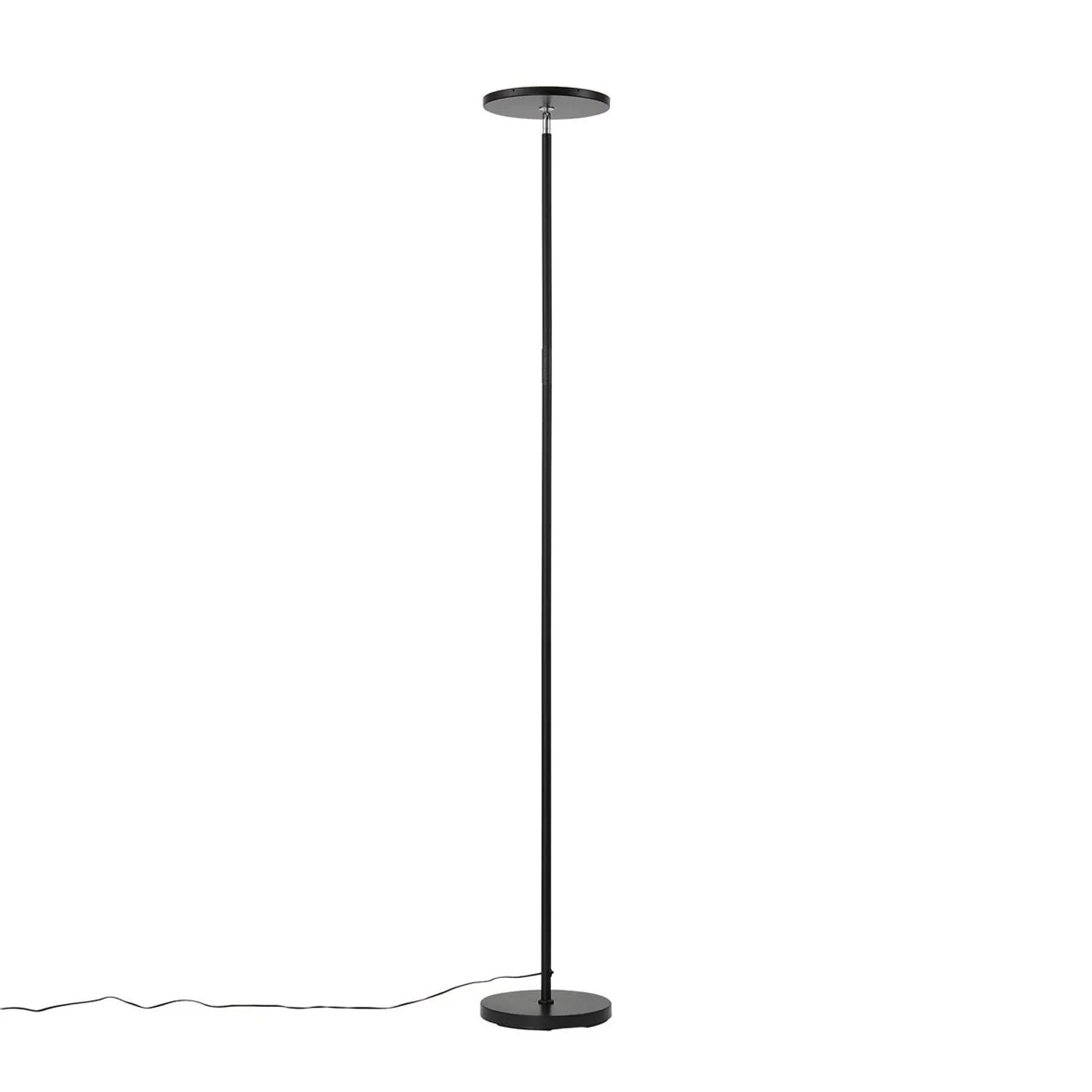 QAZQA Moderne Stehleuchte Schwarz inkl  LED Dimmbar RGB mit Fernbedienung Sjors