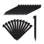 Relaxdays Heringe 32er Set ABS Kunststoff Schwarz Mit Öse 31 cm x 3,5 cm x 2 cm