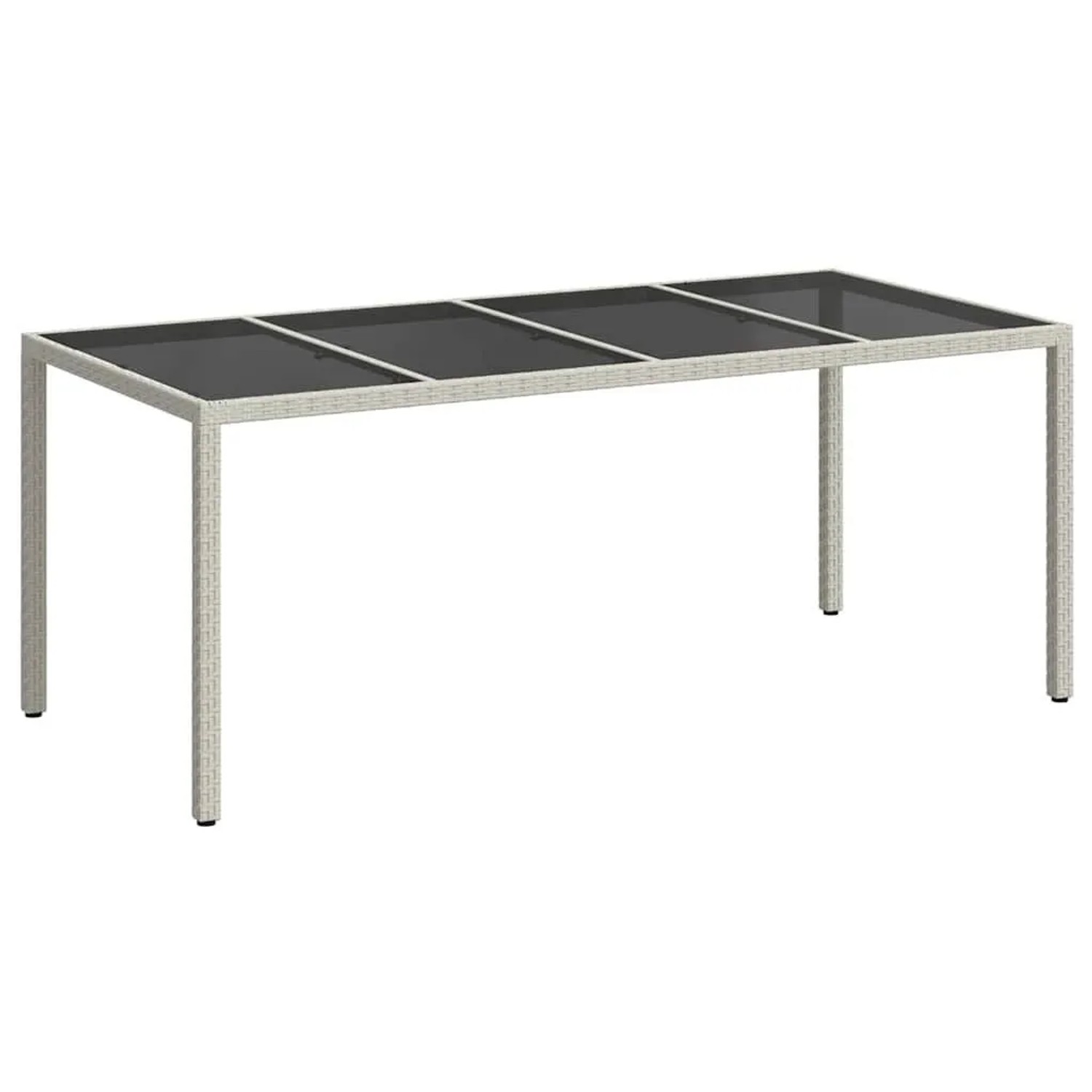Furnicato Gartentisch Weiß 190 X 90 X 75 Cm Poly Rattan