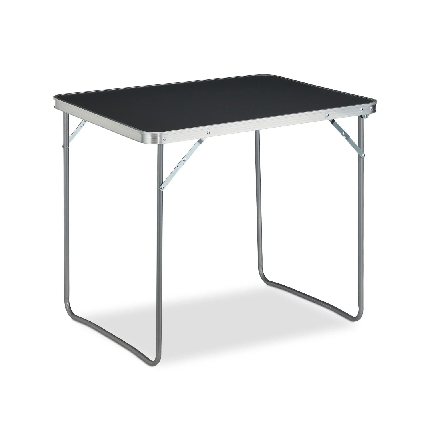 Relaxdays Campingtisch Aluminium MDF Silber Grau Klappbar 70 cm x 80 cm x 60 cm 3,1 kg