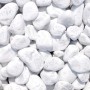Weiße Marmor Zierkiesel Carrara, 40-60 mm, für Garten und Landschaftsbau.