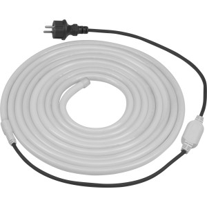 LED-Lichtschlauch, 6 m, warmweiß, mit 120 LEDs und Stecker für den Außenbereich.