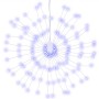 Blaue LED Feuerwerk Lichterkette, 4er Set, für Außen, 140 LEDs pro Stück.