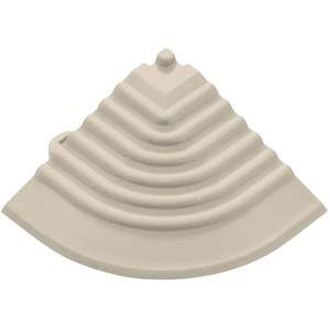 Florco Eckteil, hellgrau, 4er-Pack. Kunststoff-Abschluss für 30x30 cm Klickfliesen.