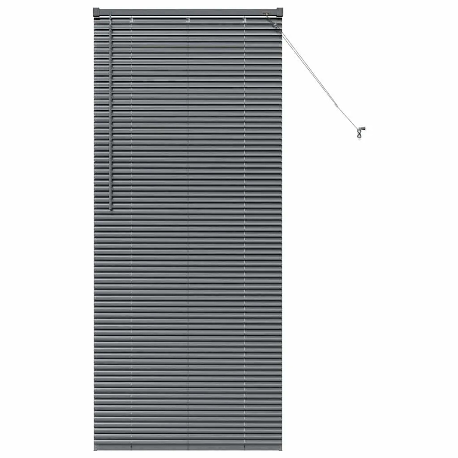 vidaXL Balkenjalousien mit Vorhängen Dunkelgrau 175 x 80 cm Aluminium 42006 günstig online kaufen