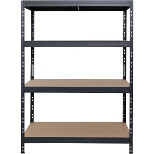 Ar Shelving Schwerlast-Steckregal, anthrazit, 4 Böden, 180x120x45cm. Ideal für Keller, Garage oder Werkstatt.