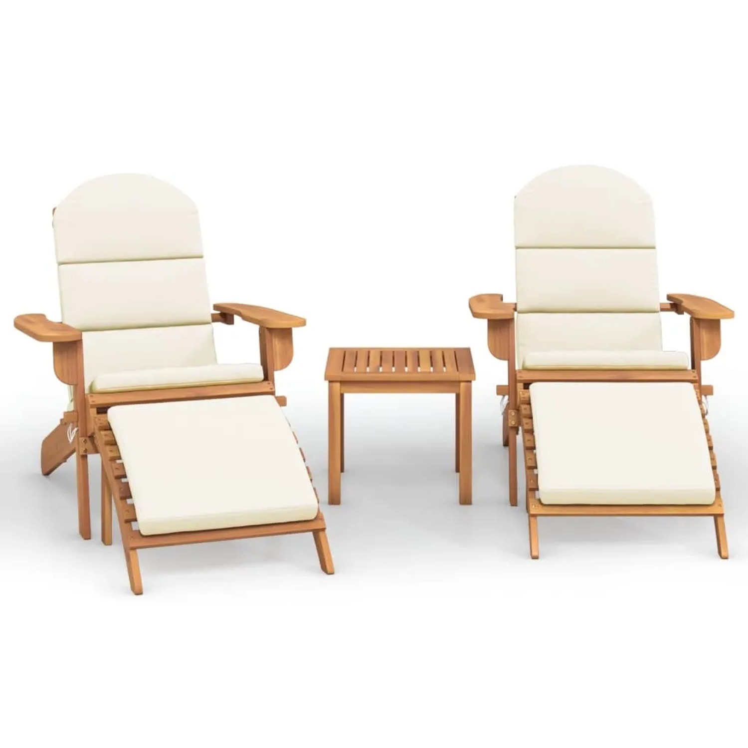 vidaXL 3-Tlg Garten-Lounge-Set Adirondack Massivholz Akazie 3152125