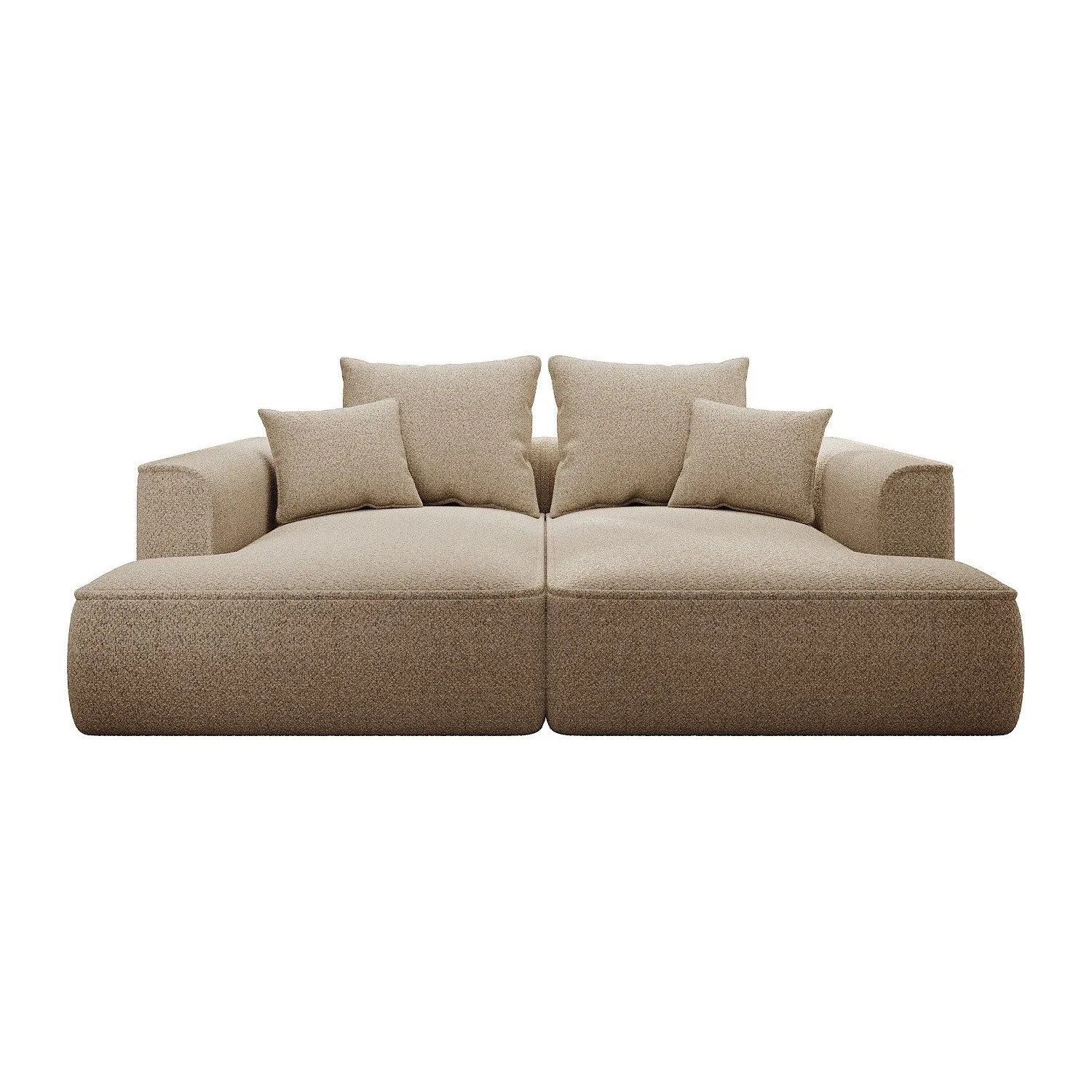 Vente-unique Sofa Ohne Schlafmöglichkeit Pineta Taupe 230 cm